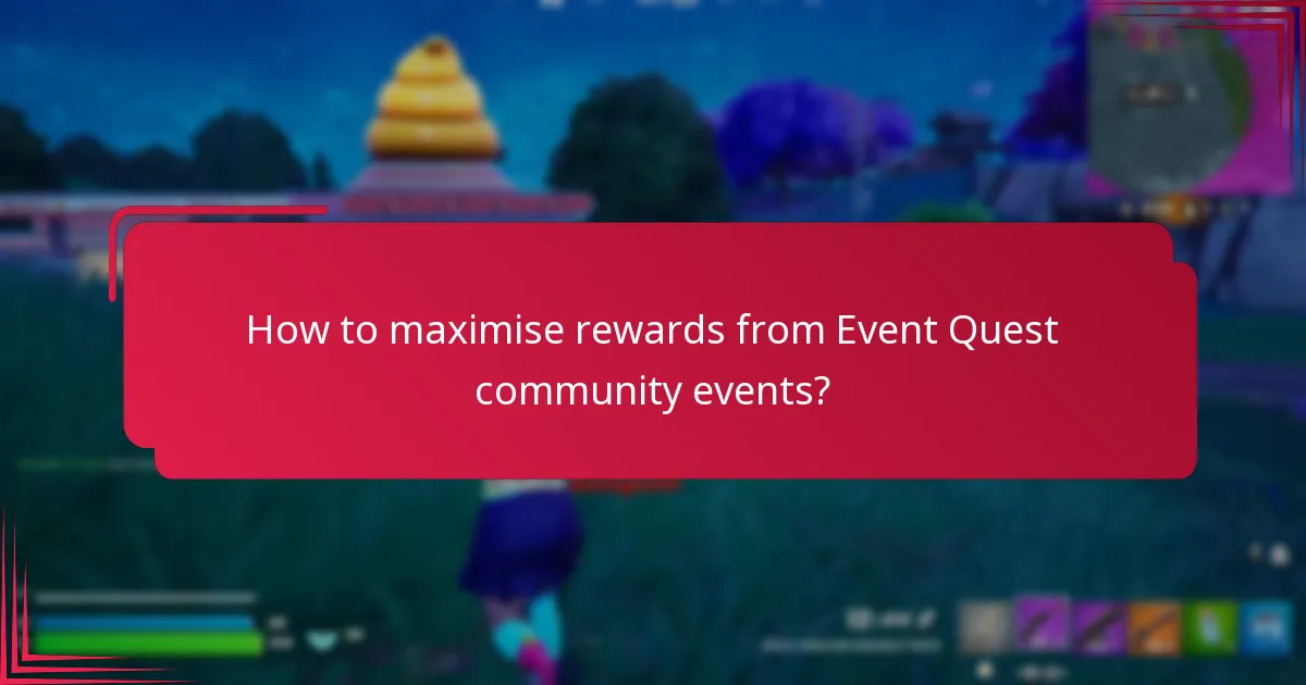 What rewards can participants earn in Event Quest community events?