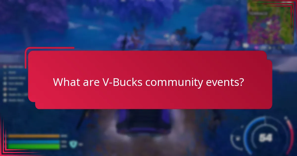 What rewards can I earn from V-Bucks community events?